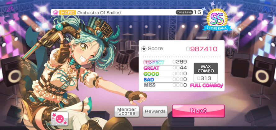 I haven't even been playing for 1 year and I finally did a Full Combo on a Hard song, I'm happy with...