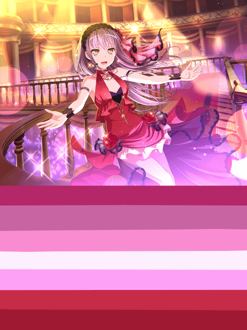 lesbian flag color picked from 4 in the cafeteria since i hc best girl as a lesbian