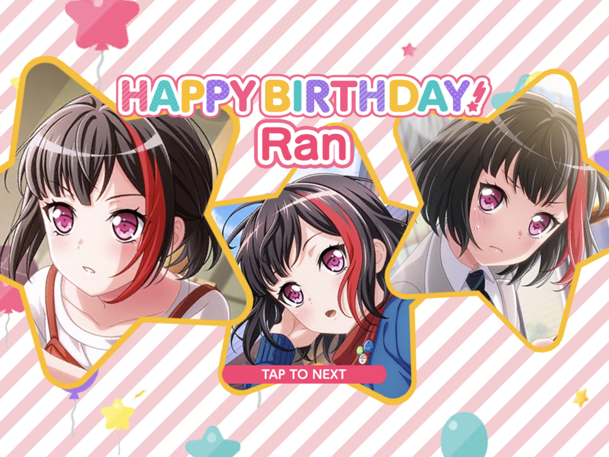 Happy belated birthday to Afterglow's lead vocalist and rhythm guitarist Ran Mitake~♪♡!

...and...