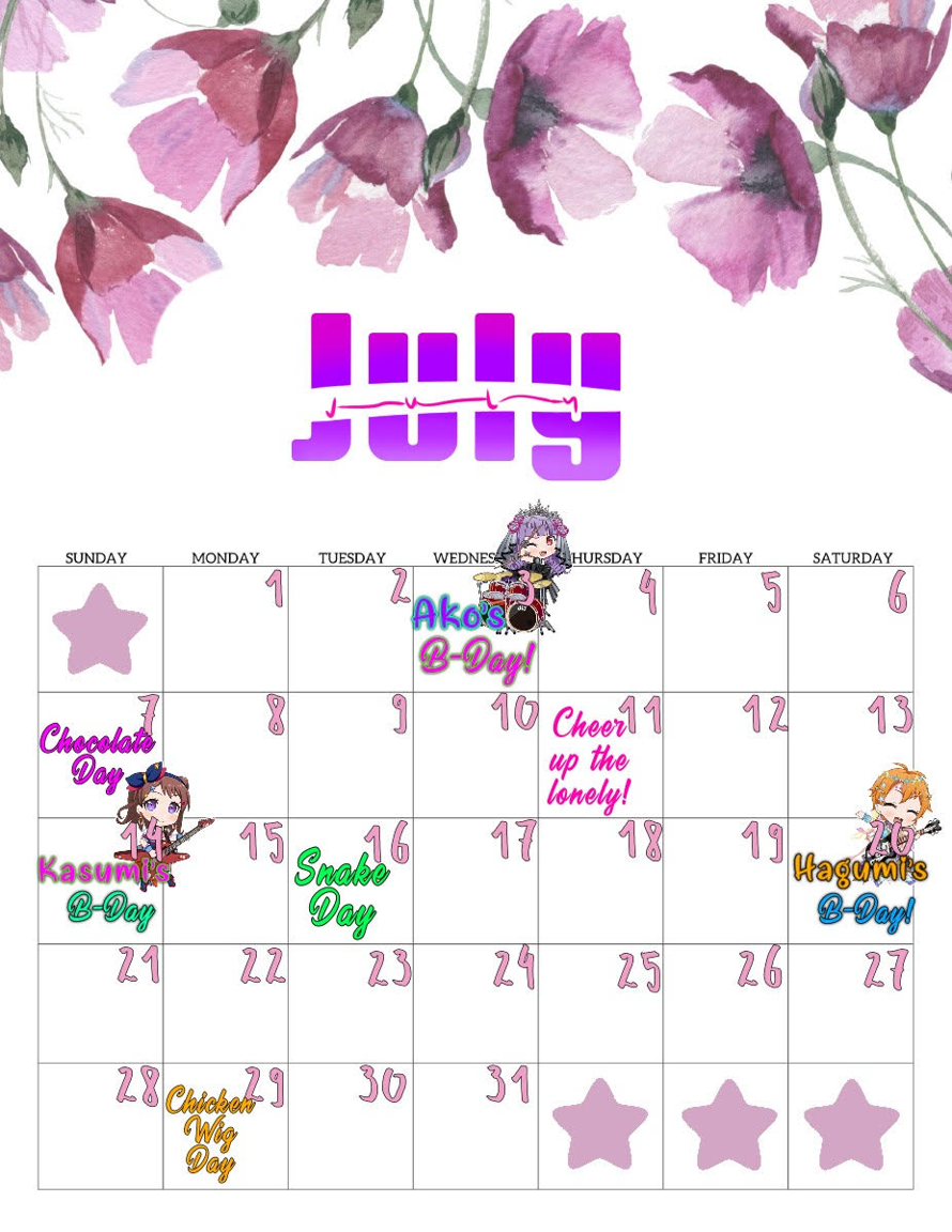   color=pink Hihi everyone~ /color 
    It's already a begging of  color=yellow July, /color  the...