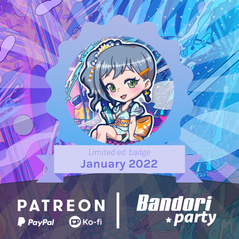      January 2022's limited badge is here! 🤩🎉  

 It's a very special badge featuring LOCK 👘🥤,...