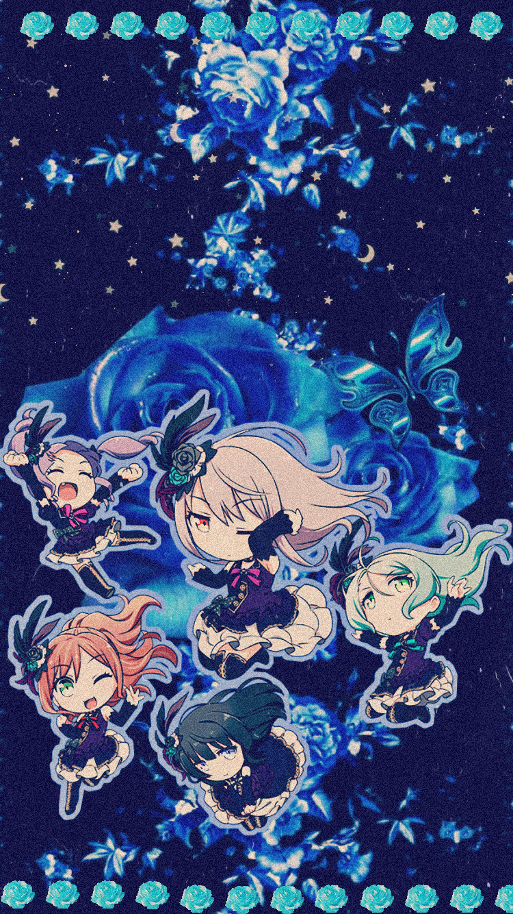 made one more wallpaper for today!!! of course it has to be my fav band, roselia!! i think that this...
