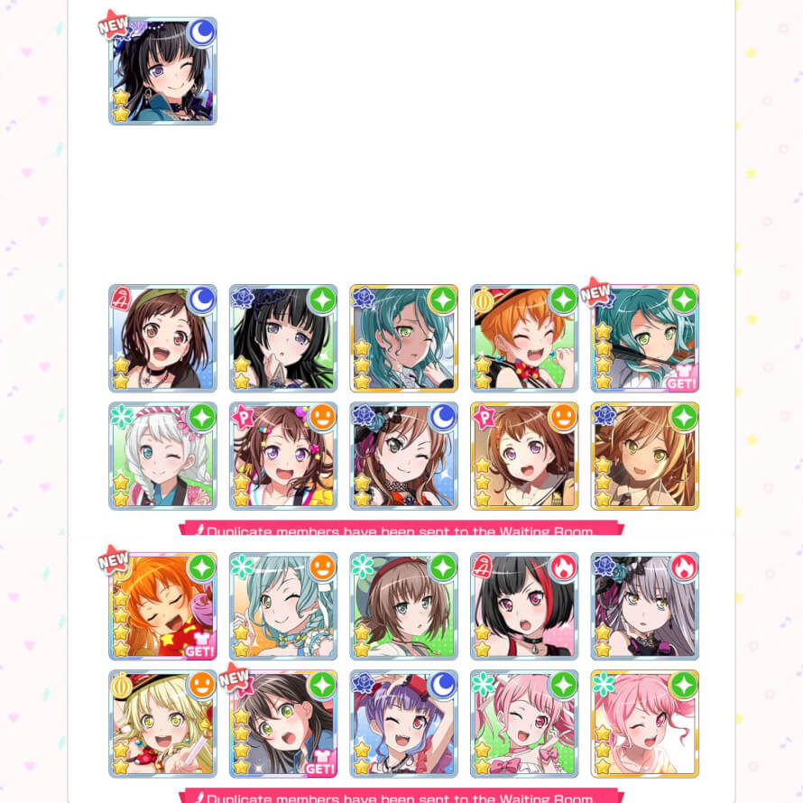 Finally got the stage 2 Rinko.

And I got the Dream Festival O Tae in two 10x pulls of the DF...