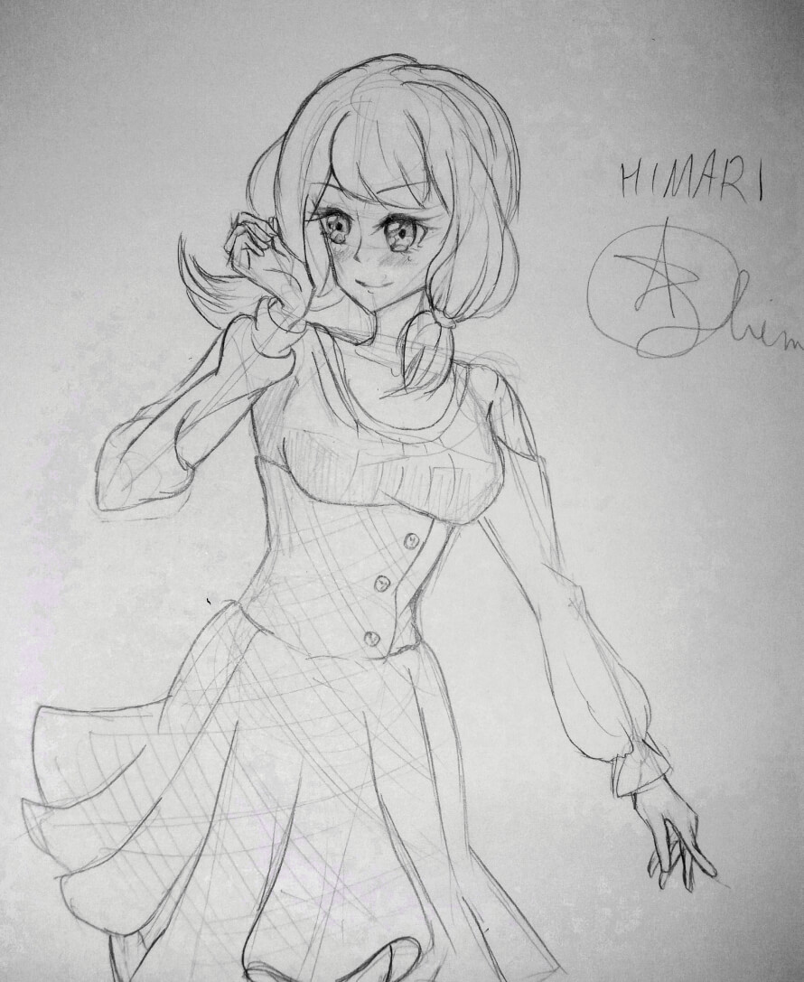 Just wanna share my Himari drawing in my style. Its just a 15 20 minute sketc so It's not the best,...