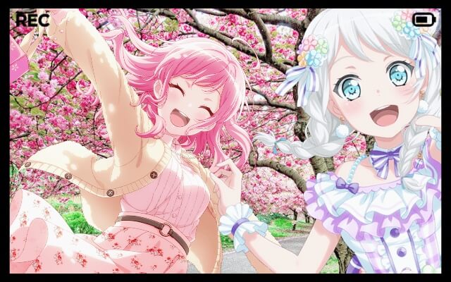 Eve and Aya take a video while walking down a cherry blossom path.

My editing sucks  cries 