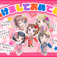 New Years 2019 Card - Poppin'Party