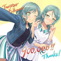 900,000 Twitter Followers - Hina, Sayo