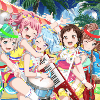 Part Timers' Band Title Screen - Moca, Tsugumi, Kanon, Aya, Lisa