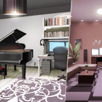Piano room / Living room split