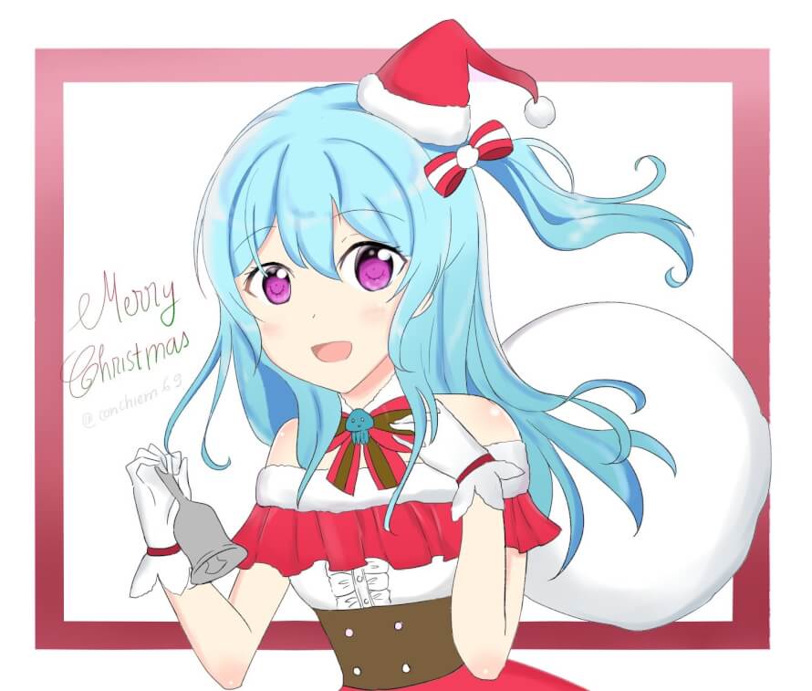 Spend Christmas time drawing best girl! Merry Christmas!