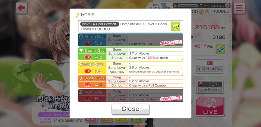 Sooo...I am trying to get EX goal master and I need your help ;^; Idk what level 26 and 27 to do!~...