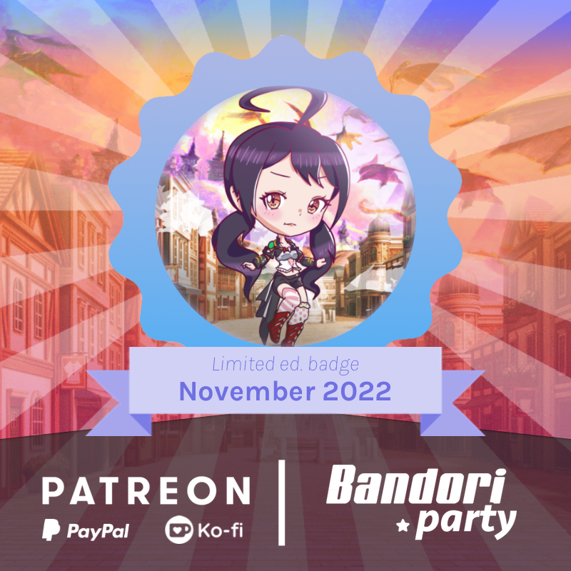      November 2022's limited badge is here! 🤩🎉  

 It's a very special badge featuring Tsukushi...