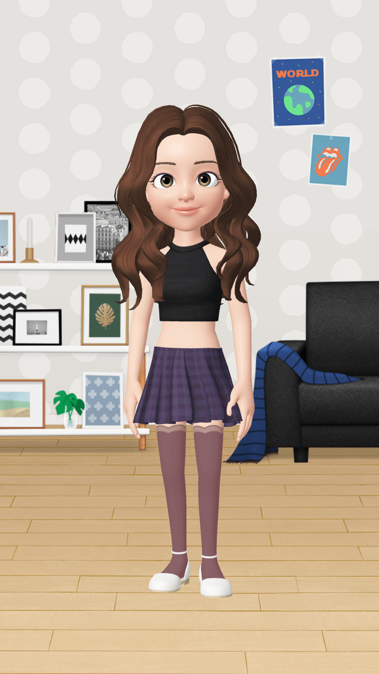 Changed my Zepeto's style.
      hnggggg I just love thigh high socks!  w<
Don't forget to follow~...