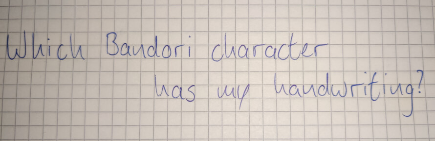 I'm actually curious who, if any character, would have this inconsistent handwriting? 


I'm late...