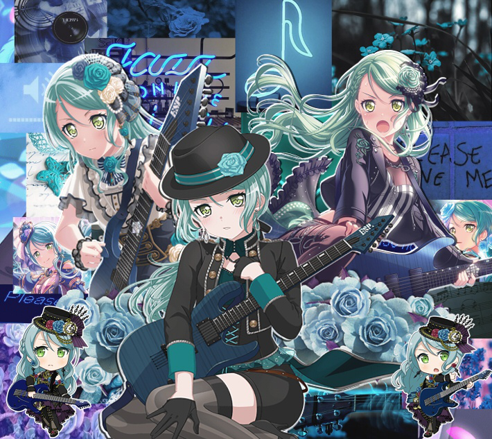 Aesthetic with Sayo that I made in the summer 
 ´｡• ᵕ •｡` 