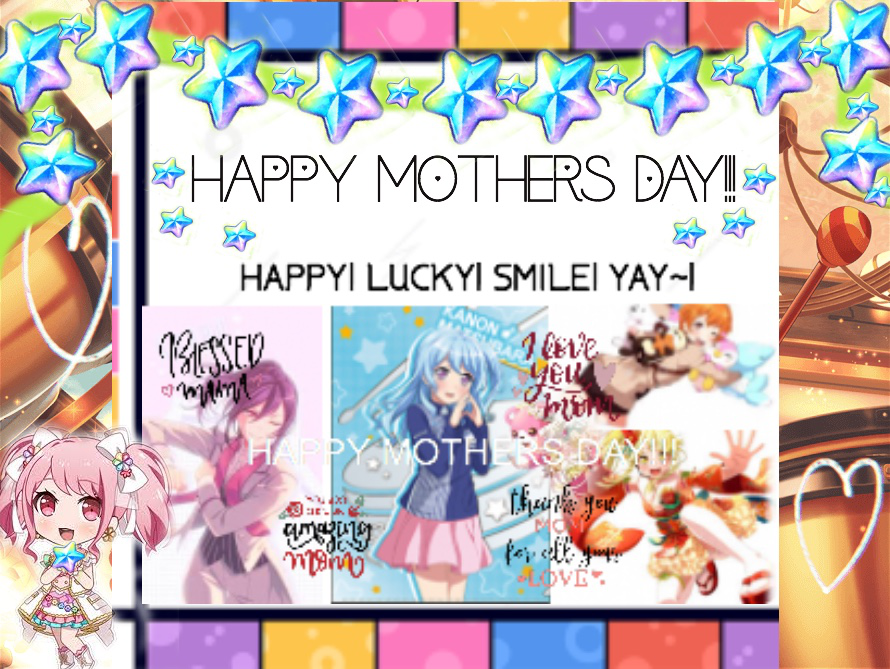HAPPY! LUCKY! SMILE! YAY~!!! HAPPY MOTHERS DAY!!! WE LOVE YOU, MOM!!!!

 Ok.. I have to admit... I...