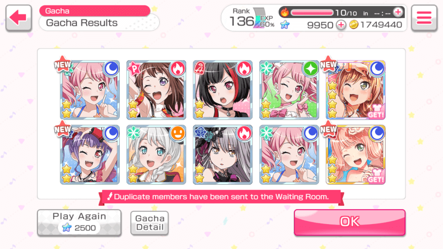 I'm so happy, I wait for this gatcha for try to get the limit cards of the event and in my first...