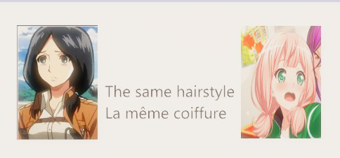 Mina Carolina and Himari as a same hairstyle
