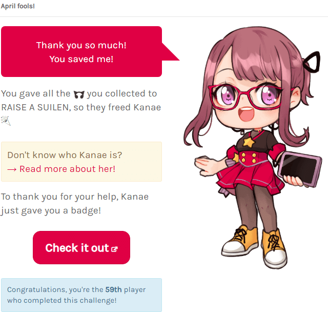Finally,,!! took awhile,, or maybe 30< min but I did it~ 59th though,,,