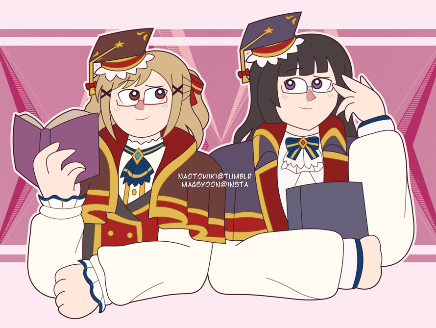 arisa and rinko bc i havent drawn either of them before