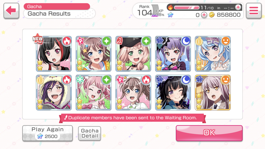 second try and still no arisa :  gacha hates me