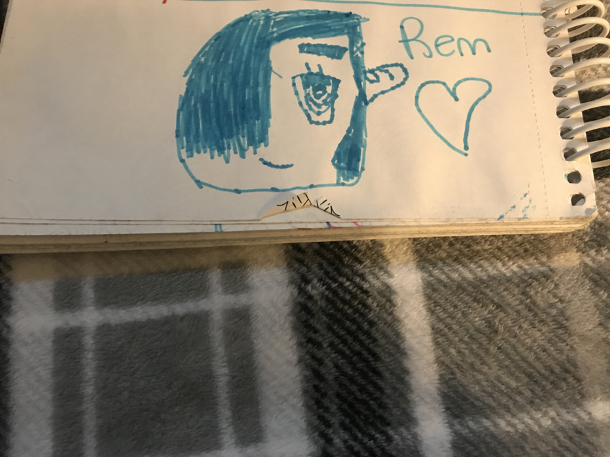 alright so am on vacation with my friends so we were drawing and i decided to draw rem! From re...
