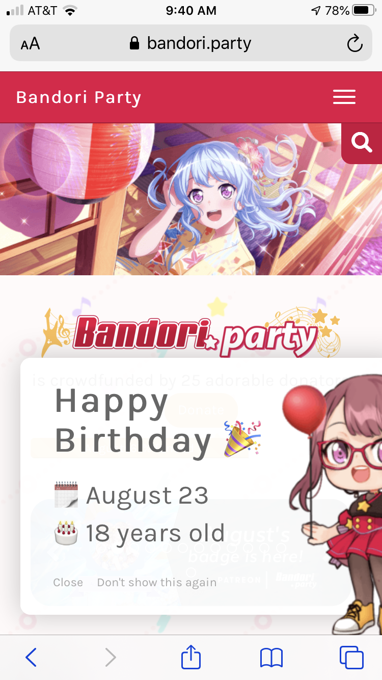 Huh, look what today is. It is the day of my BIRTH

      and the third year in a row I’m not home...