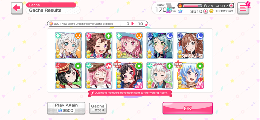 i got new years Ran w/ my first try   is this bandori's way of saying: "sorry that you spent 37k on...