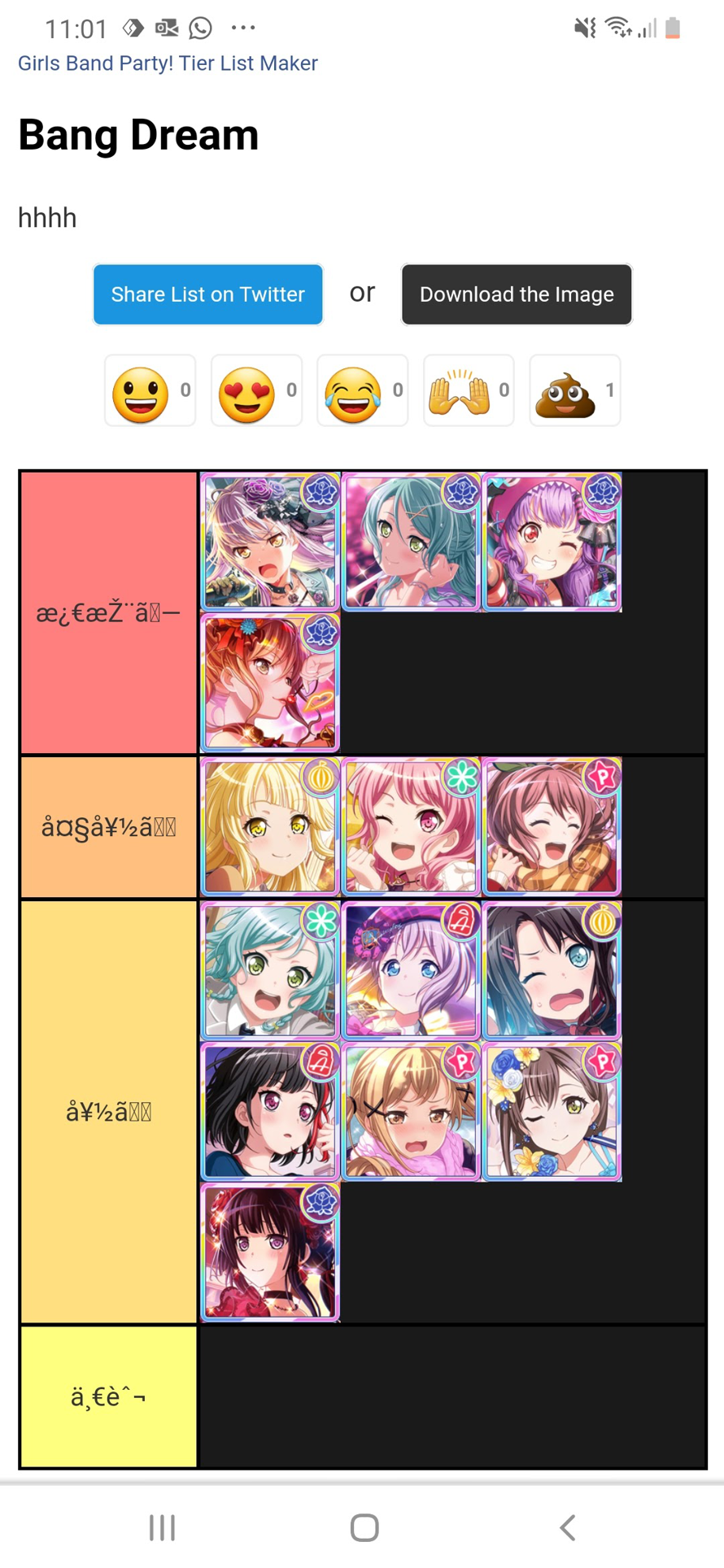   So I wanted to post but idk what so I remembered this really strange tier list someone made