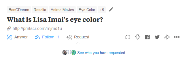 So I decided to ask Quora about Lisa's eye color.
  WILL THEY ANSWER WHAT WE COULDN'T...