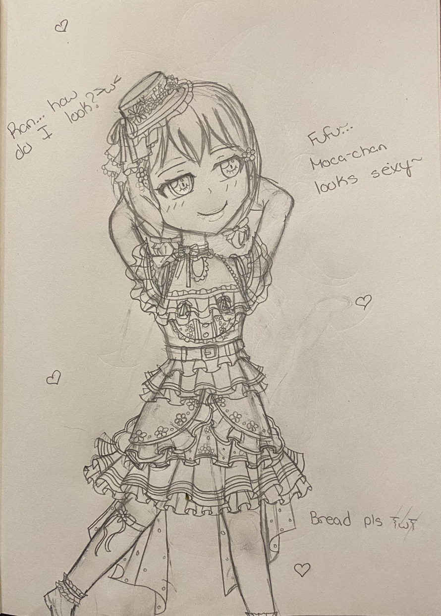 I drew the Moca from the Starting, Going Heartbeat Gacha. Thank you Amarena for the idea!

Next...