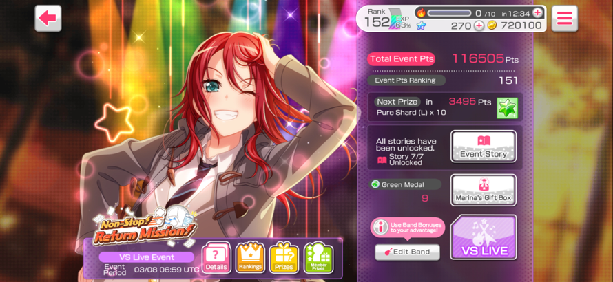   Posting updates about me tiering because yes:


No white day Tomoe AND Tomoe is an event card in...