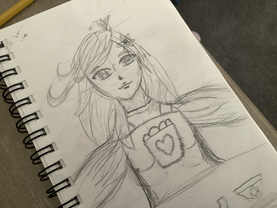 I was just drawing a sketch and this is what I got! I think I am gonna name her Moriah! ❤︎❤︎❤︎❤︎❤︎
