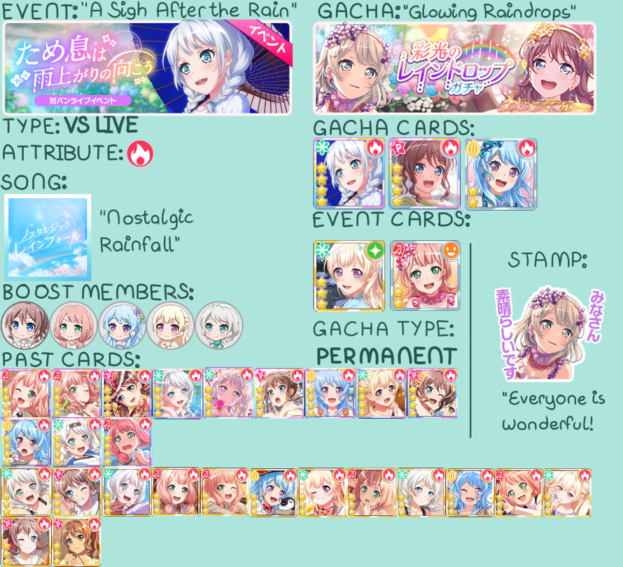   Your guide to the next JP event, "A Sigh After the Rain"!

    Just 10 mins left to go!  I...