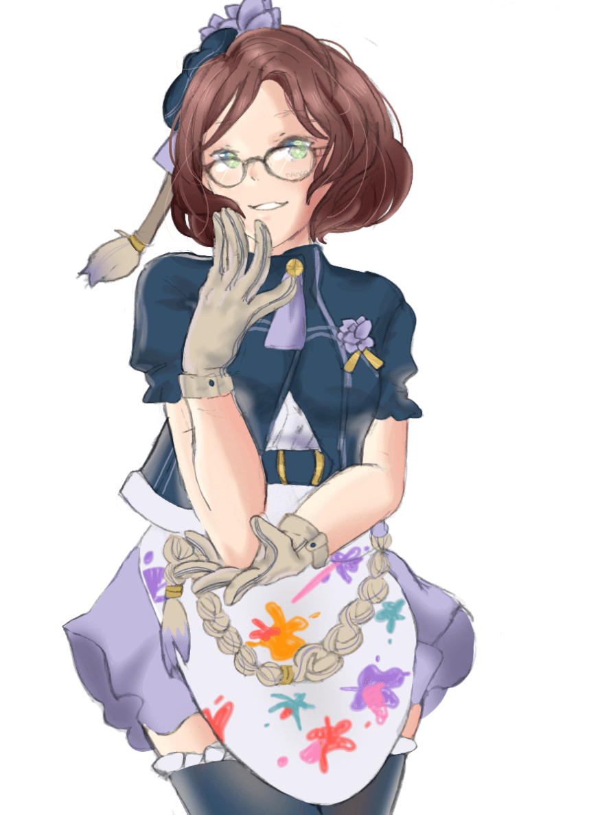 aoi's is done! i had lots of fun designing and coloring this one since i had an idea of the costume...