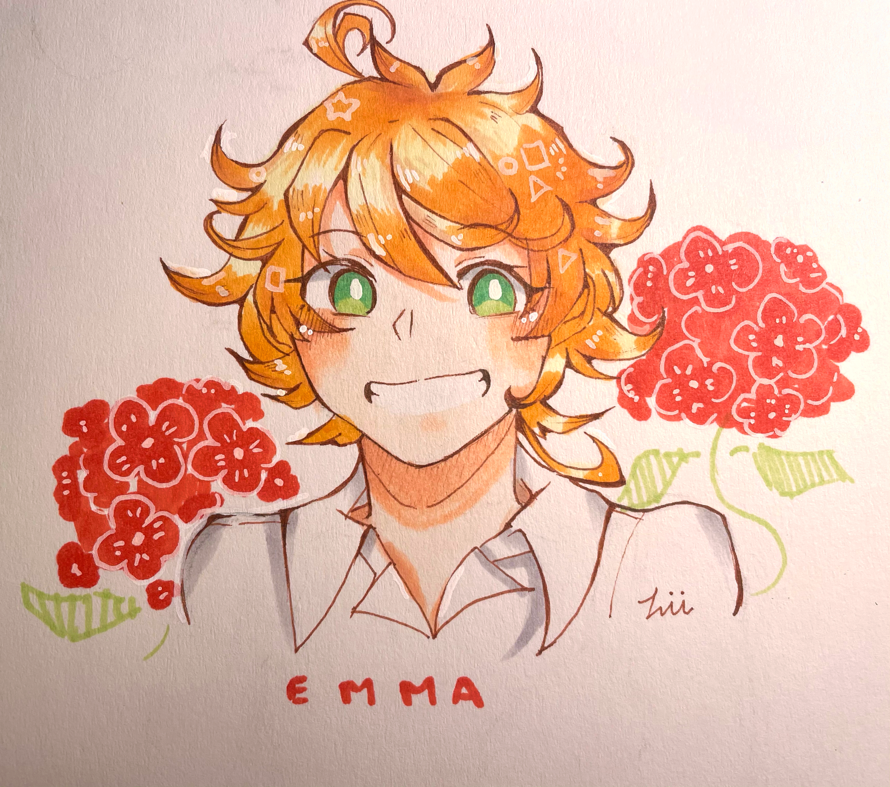     hahahaha I disappeared again    

Take this Emma I drew because season 2 of tpn’s coming...