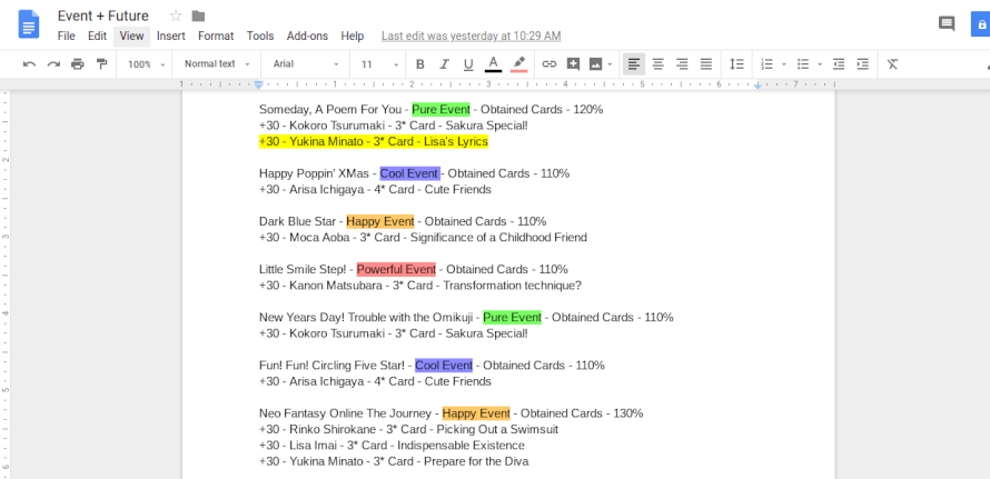 I was so bored in class one day I literally analyzed all of the future events and planned out all...