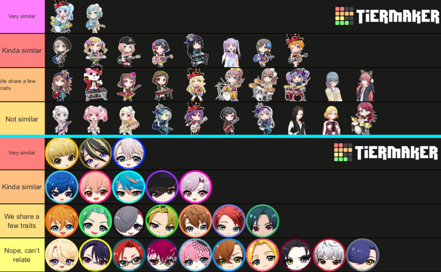 Bandwagon timeeeee

This was pretty hard since I kinda relate to all of the characters in some...