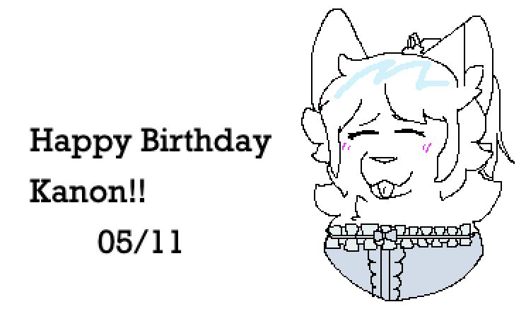 A LATE KANON BIRTHDAY ART TOO im so lazy with theze help me