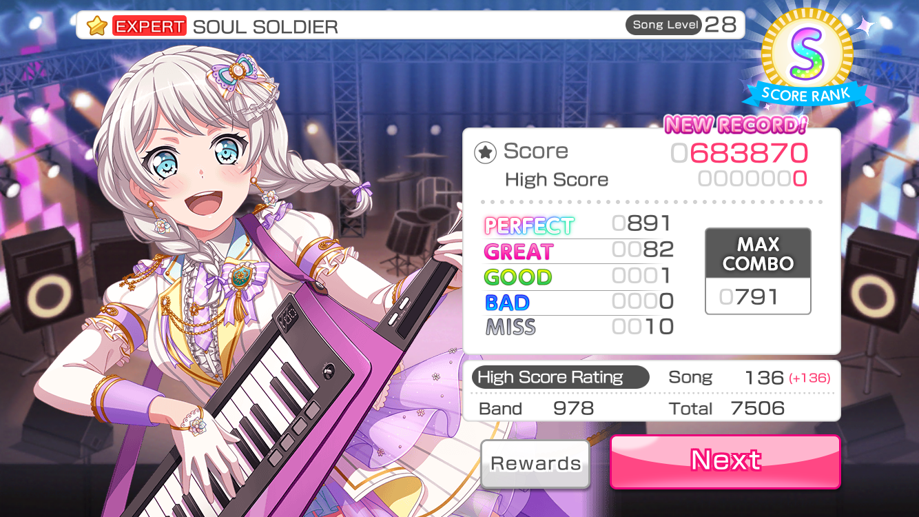 i haven’t played the game in a while and i come back to almost full combo ing a level 28 song.