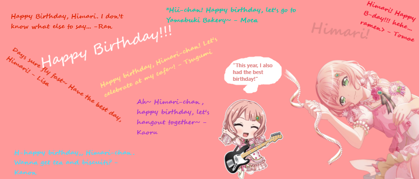   hey hey hoh!  

Happy birthday, Himari!