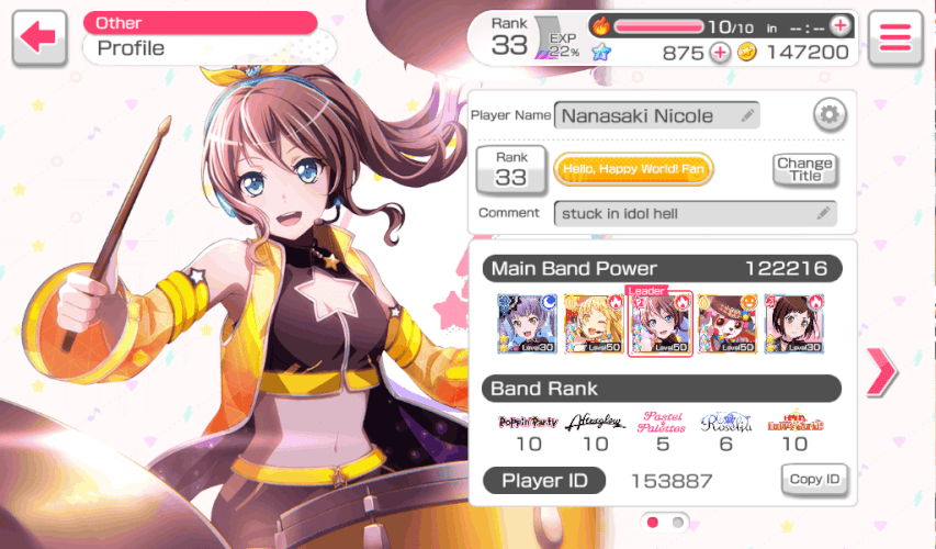 Hi I'm Chika and I'm an idiot let's be friends  this is an old screenshot i'm lvl 35 now 