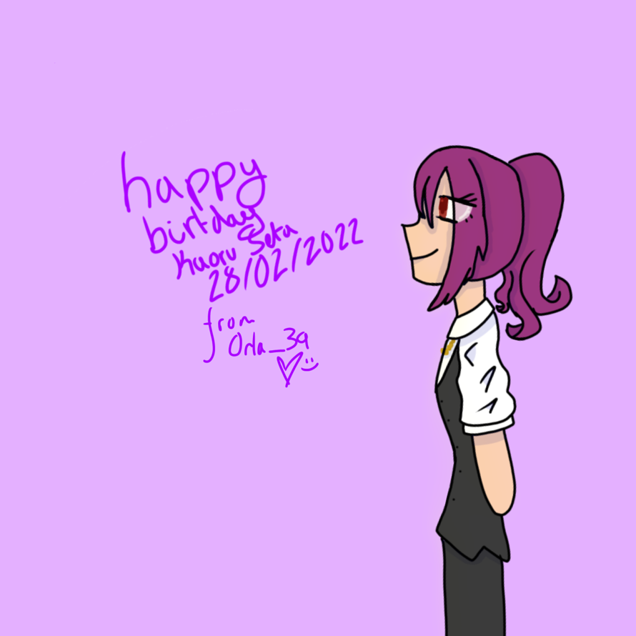 HAPPY BIRTHDAY TO THE LOVE OF MY LIFE KAORU SETA ILY SM
ik this art isn't as good as the others but...