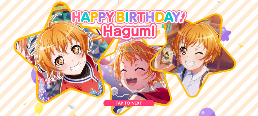 Happy Birthday, Hagu chan! Everyone, Happy~! Lucky~! Smile~! Happy Birthday, ~!!