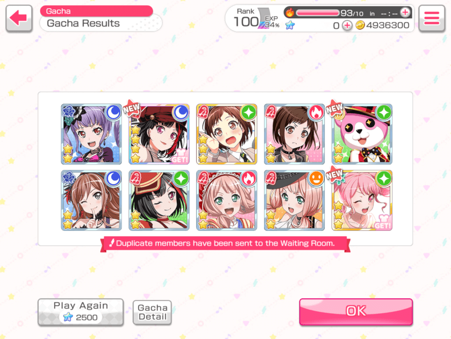 So I was just about to complain on here about how I got no four stars in the Snow Fairy gacha and 6...