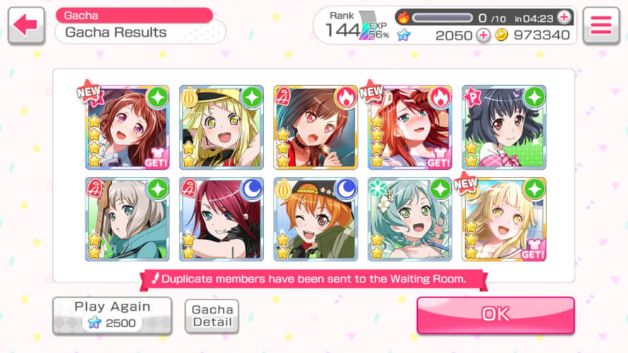 I would like to thank the RNG Gods for blessing me with two 4 stars, Kokoro and a Tsugumi with a 3...