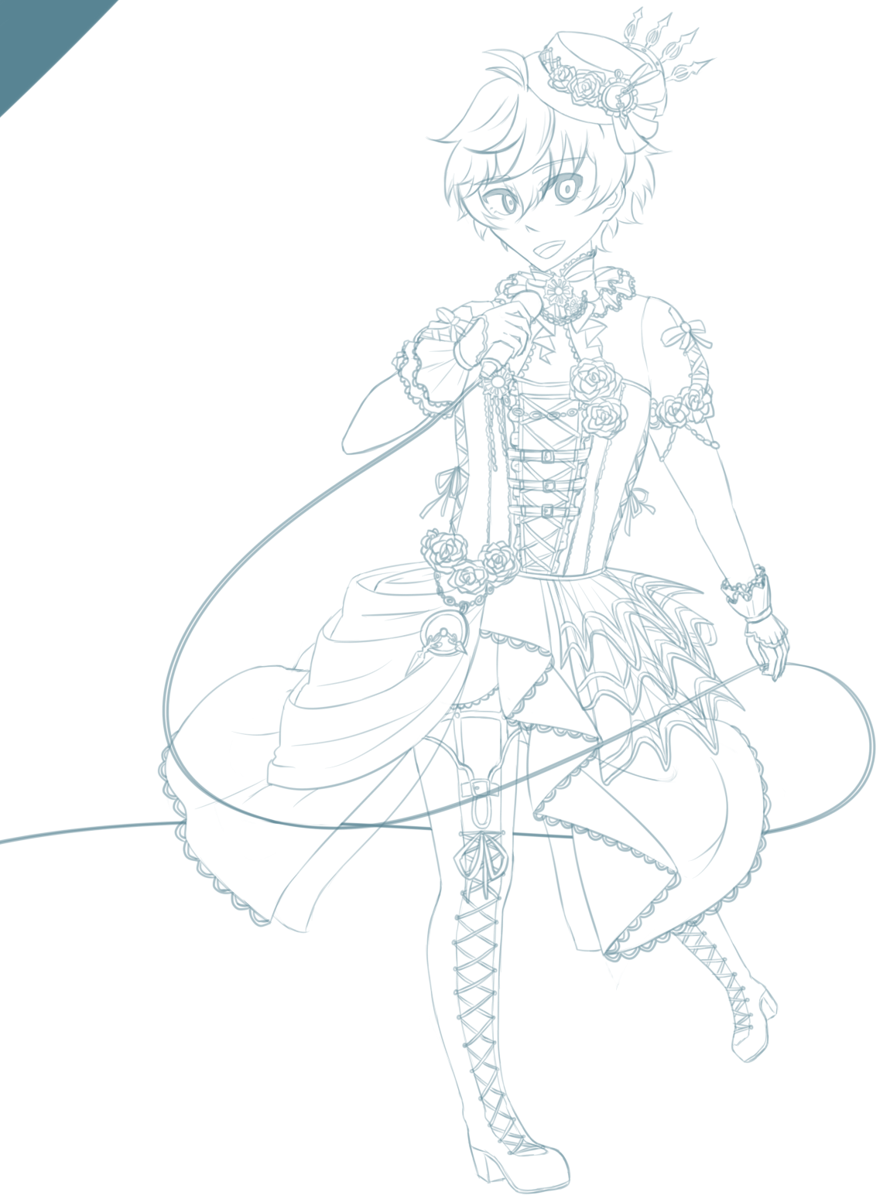no idea if or when I'll have the willpower to colour this so for now, have a WIP of Ren in Yukina's...