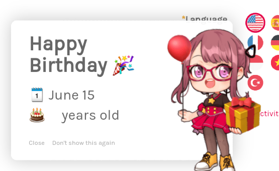 yay today is my birthday
I hope i can get chu on my birthday☆