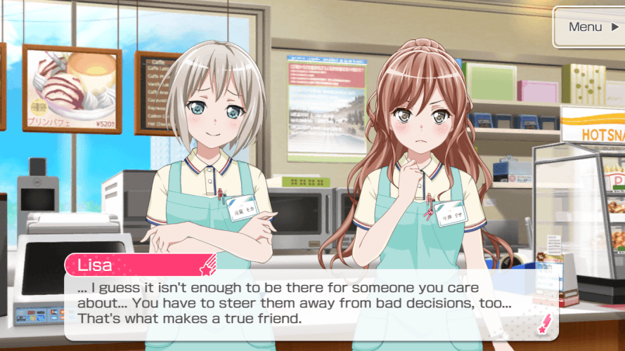 friendly reminder that THIS is the conversation that saved bOTH afterglow and roselia, so make sure...