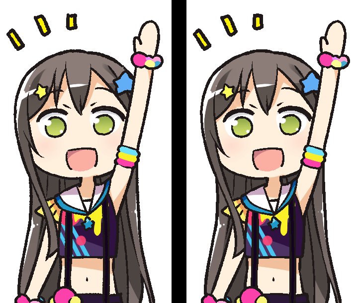 I just want to say that when you look very closely at Motto! Garupa's images, you notice so many...